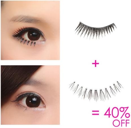 Unilashes One Set Including Eyelashes for Daytime and Eyelashes for Night Natural Looking for Fashion Women F2001&f18001
