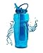 Cool Gear Ez Freeze Water Bottle, 32oz, Solstice - BPA Free - PVC Free - Phthalates Free, Includes Switx® Straw Cleaner - 4 Pack