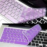 Bluecell 2 Pack Purple Color Keyboard Cover for Apple Macbook Pro 13" 15" 17" + Bluecell Cable Tie