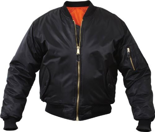Air Force MA-1 Flight Jacket (Black, Size 3X-Large)