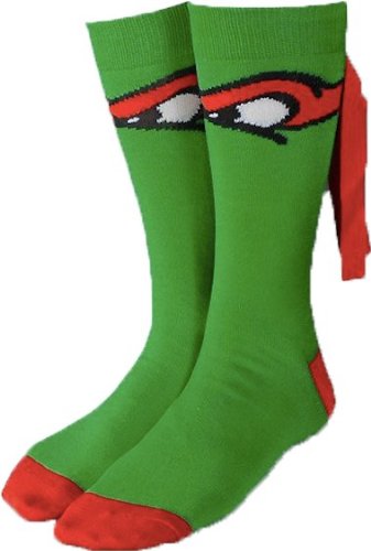 Teenage Mutant Ninja Turtles RAPHAEL Red MASKED CREW SOCKS