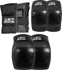 187 3 Pack Junior Knee, Elbow & Wrist Skateboard Pads