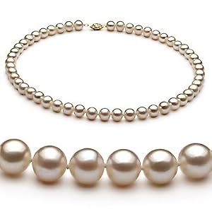 PearlsOnly White 7-8mm AA Freshwater Pearl Necklace 18 inch by PearlsOnly