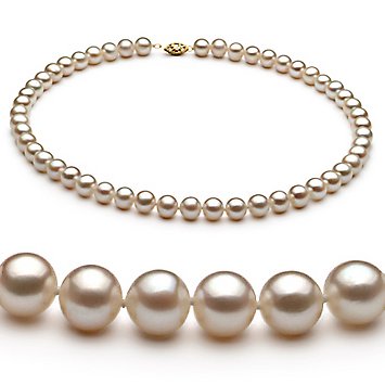 White 7-8mm AA Freshwater Pearl Necklace 18 inch