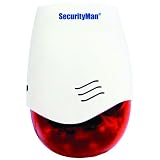 SecurityMan SM103 Wireless Indoor Siren for AirAlarm Home Security System (Silver)
