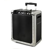 Skytec Mobile Trolley DJ-PA-Komplettanlage (Mischpult, USB-SD-MP3 Eingang, Akku)