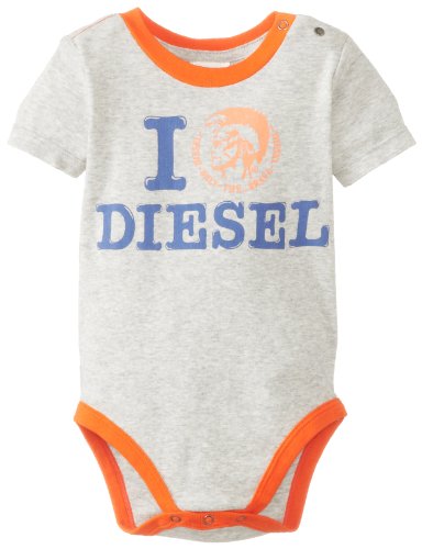 Diesel Baby-Boys Newborn Ulinu Short Sleeve Bodysuit Screen