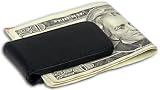 Black Leather Magnetic Money Clip