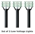 3 x Modern Low Voltage Garden Lights. Electric Lighting