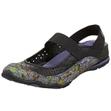 Skechers Women's Homespun Floral Pring Slingback,Black/Purple,9.5 M US