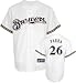Casey McGehee Youth Jersey: 2009 Majestic Home White Replica #14 Milwaukee Brewers Jersey
