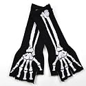 Fingerlose Handschuhe BONES black/white