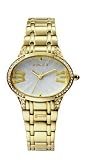 Police Glamour Chelsea ladies gold IP bracelet with stone set champagne dial watch