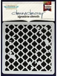 Bulk Buy: Donna Downey (2-Pack) Signature Stencils 8.5'X8.5' Keyhole Splatter DD-ST-15