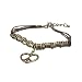 Multi Cord Peace Heart Bracelet - Goldtone