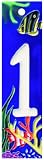 2x8.5 Art Tile House Number -Aquarium Series 1