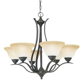 Thomas Lighting SL8636-22 Prestige Six Light Chandelier Sable Bronze Finish by Thomas Lighting