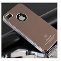 NowKin ALU Backcover / Metall Schutzh�lle Tasche Hard Case Etui Cover Schutz H�lle F�R Apple iPhone 4 4G 4S IN braun / Champagner