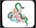 Decorated Mouse Pad with green, human, body, snake, individuals, individual, mythology, persons, humans, baby, people, child, person