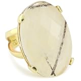 SHEILA FAJL Black Rutilated Quartz 18k Gold-Pl