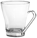 Bormioli Rocco Verdi  Cappuccino Cup With Stainless Steel Handle, Set of 4, Gift Boxed