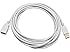 Monoprice 15-Feet USB 2.0 A Male to A Female Extension 28/24AWG Cable (Gold Plated), White (108608)
