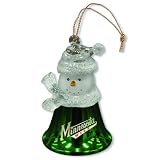 Pack of 3 NHL Minnesota Wild Snowman Bell Christmas Ornaments 2.5"