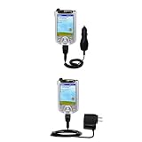 Essential Kit for the HP iPAQ h5450 - includes Car and Wall Charger with Rapid Charge Technology - Gomadic Brand w/ TipExchange Technology