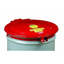 Justrite 26753 New Self-Latching Safety Drum Cover with Vent and Gasket for 55 Gallon Drum
