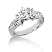 1.35ct.tw 14K White Gold Round & Princess Cut Diamond Promise Engagement Ring (HI Color, SI2-3 Clarity)