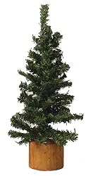 9" Mini Pine Artificial Village Christmas Tree - Unlit