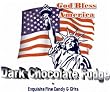 Custom Labeled Gift God Bless America Dark Chocolate Fudge Box