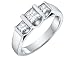 Diamond Engagement Anniversary Three Stone Ring 3/4 Carat (ctw) in 14K White Gold