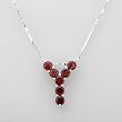 Necklace With 2.35ctw Genuine Garnets Well Made in 925 Sterling silver Length 16in
