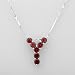 Necklace With 2.35ctw Genuine Garnets Well Made in 925 Sterling silver Length 16in