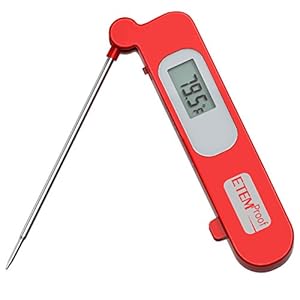 Instant-read Thermometer, High-performing Digital Food Meat Thermometer, Ultra Fast & Accurate, Red