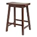 Winsome Saddle Seat 24-Inch Counter Stool, Walnut