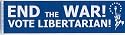 5 Anti-war Vote Libertarian Bumper Stickers
