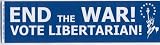 5 Anti-war Vote Libertarian Bumper Stickers