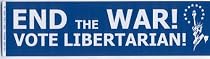 5 Anti-war Vote Libertarian Bumper Stickers