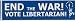 5 Anti-war Vote Libertarian Bumper Stickers