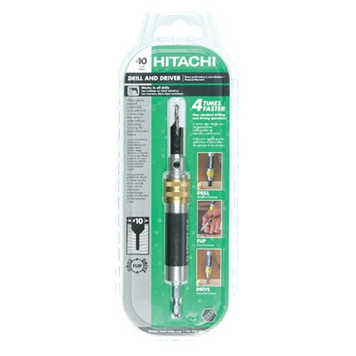 Hitachi 728105-1/4-Inch Hex Shank,-1/8-Inch Drill, 3/8-Inch Countersink & #10 Bit Phillips Drive Set