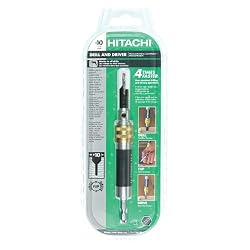 Hitachi 728104 1/4-Inch Hex Shank, 7/64-Inch Drill, 5/16-Inch Countersink and No.8 Bit Phillips Drive Set