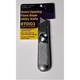 Better Tools - Quick Opening Fixed Blade Utility Knife (1 card) by Better Tools