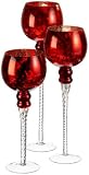 Produkt-Bild: KANGaROO 88310 Glaskelch Liberty 3er Satz bis 40 cm, im 4-farb-Karton, rot innen silber