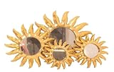 Produkt-Bild: Deko-Spiegel SUN, Holz, 4 Gr&ouml;&szlig;en, Wandschmuck, gold