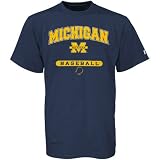 Russell Michigan Wolverines Navy Blue Baseball T-shirt