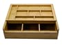 Lipper International Bamboo Adjustable Drawer Organizer with Top Sliding Tray