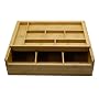 Lipper International 1894 Bamboo Drawer Organizer with Removable Dividers and Top Sliding Tray