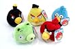 Angry Birds 5" Plush Set-Red Bird, Black Bird, Blue Bird, Yellow Bird and Piglet
